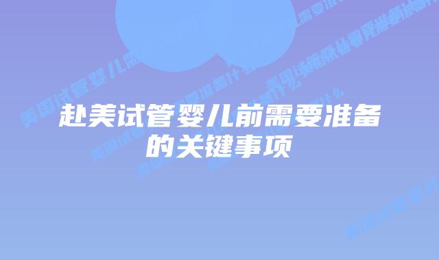 赴美试管婴儿前需要准备的关键事项插图 赴美试管婴儿前需要准备的关键事项