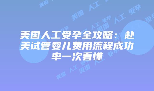美国人工受孕全攻略:赴美试管婴儿费用流程成功率一次看懂插图 美国人工受孕全攻略:赴美试管婴儿费用流程成功率一次看懂