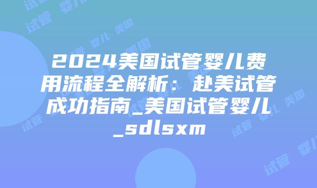2024美国试管婴儿费用流程全解析：赴美试管成功指南_美国试管婴儿_sdlsxm