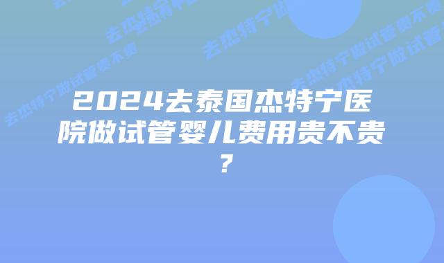 2024去泰国杰特宁医院做试管婴儿费用贵不贵?插图 2024去泰国杰特宁医院做试管婴儿费用贵不贵?