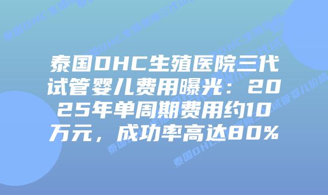 泰国DHC生殖医院三代试管婴儿费用曝光:2025年单周期费用约10万元,成功率高达80%插图 泰国DHC生殖医院三代试管婴儿费用曝光:2025年单周期费用约10万元,成功率高达80%