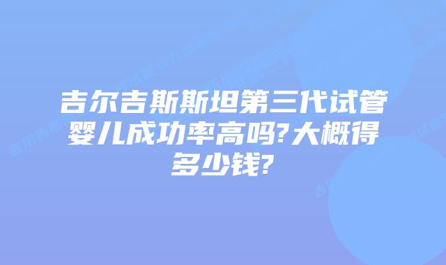 吉尔吉斯斯坦第三代试管婴儿成功率高吗?大概得多少钱?
