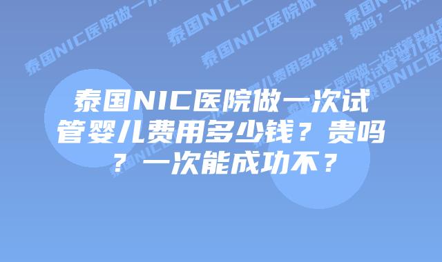 泰国NIC医院做一次试管婴儿费用多少钱？贵吗？一次能成功不？
