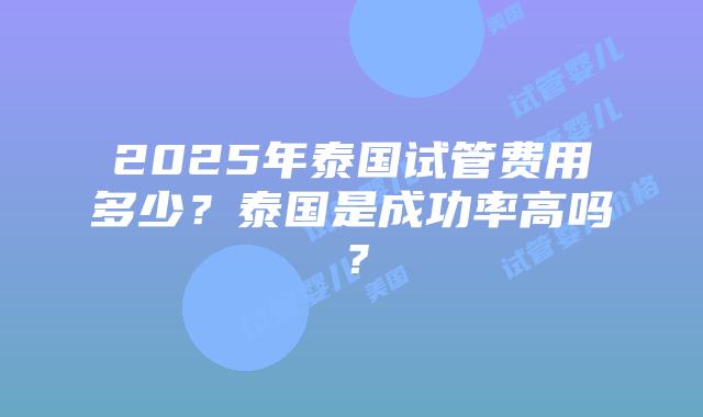 2025年泰国试管费用多少？泰国是成功率高吗？