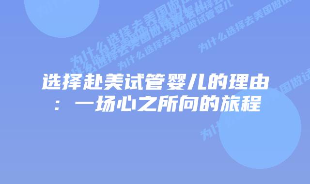 选择赴美试管婴儿的理由:一场心之所向的旅程插图 选择赴美试管婴儿的理由:一场心之所向的旅程