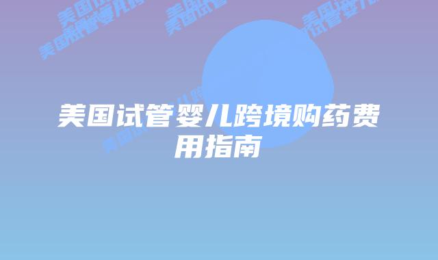 美国试管婴儿跨境购药费用指南插图 美国试管婴儿跨境购药费用指南